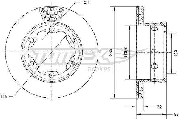 TOMEX Brakes Bremsscheibe